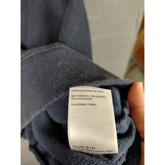 Untuckit Mens Sweatshirt XL Blue Fleece 1/4 Zip Pullover Preppy Casual Outdoor - Picture 8 of 9